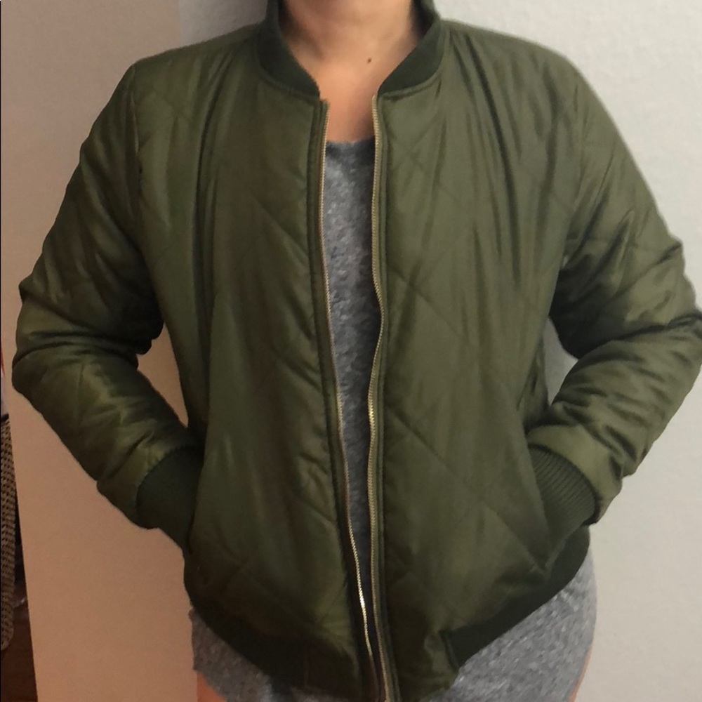 Olive Green bomber style jacket